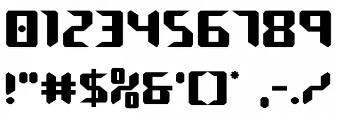 Robo-Clone Straight Font OTHER CHARS