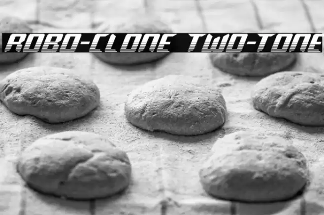 Robo-Clone Two-Tone Font examples