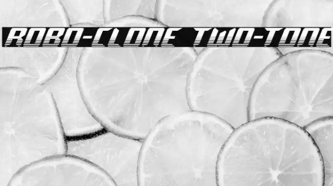 Robo-Clone Two-Tone Font examples