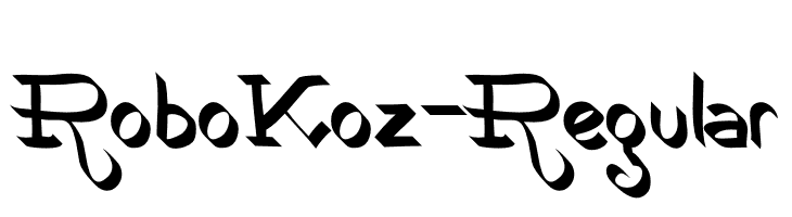 RoboKoz-Regular  Free Fonts Download