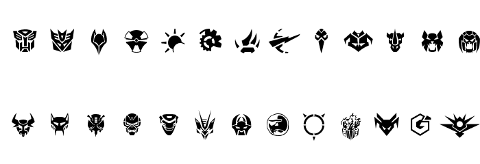 Robofan Symbols Font LOWERCASE