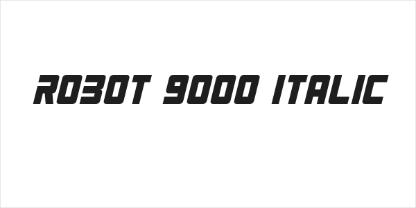 Robot 9000 Italic Logo