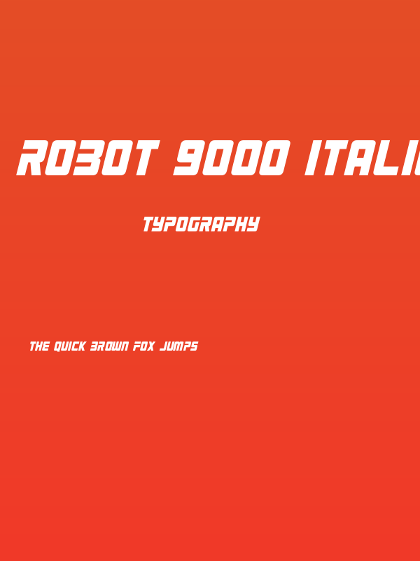 Robot 9000 Italic Poster