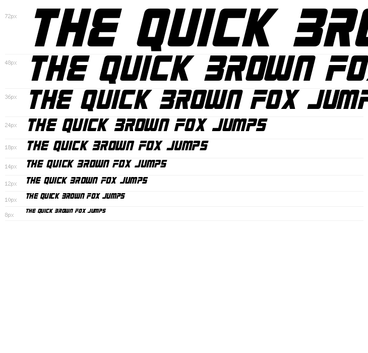 Robot 9000 Italic Waterfall