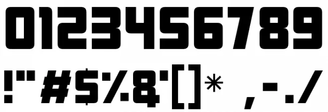 Robot 9000 Font OTHER CHARS