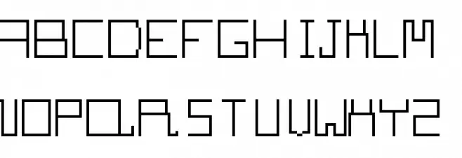 Robot Attack Regular フォント 大文字