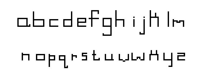 Robot Attack Regular Font LOWERCASE