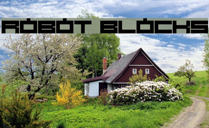 Robot Blocks Font examples