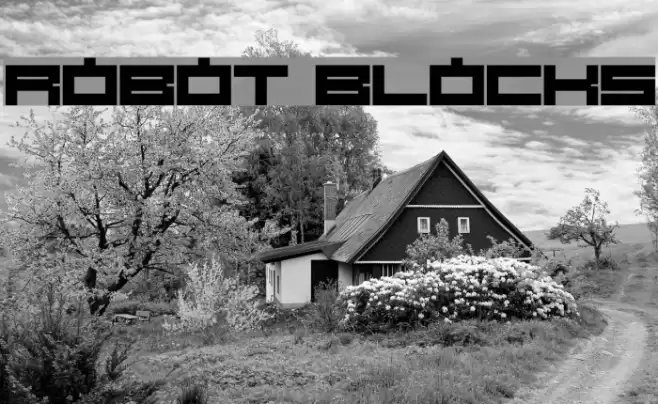 Robot Blocks Font examples