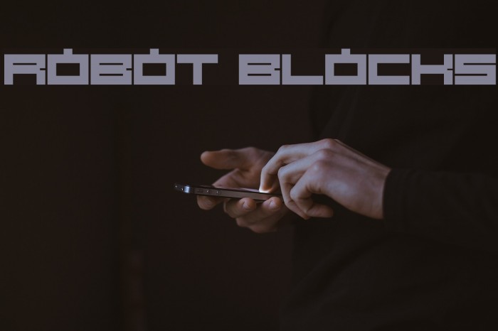 Robot Blocks Font examples
