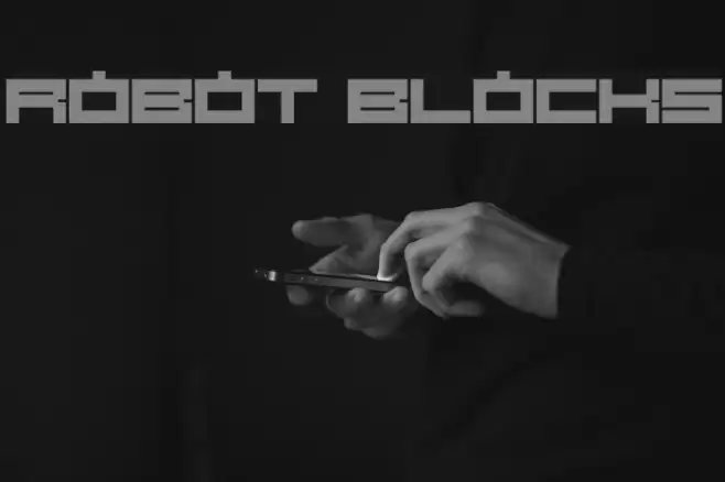 Robot Blocks Font examples