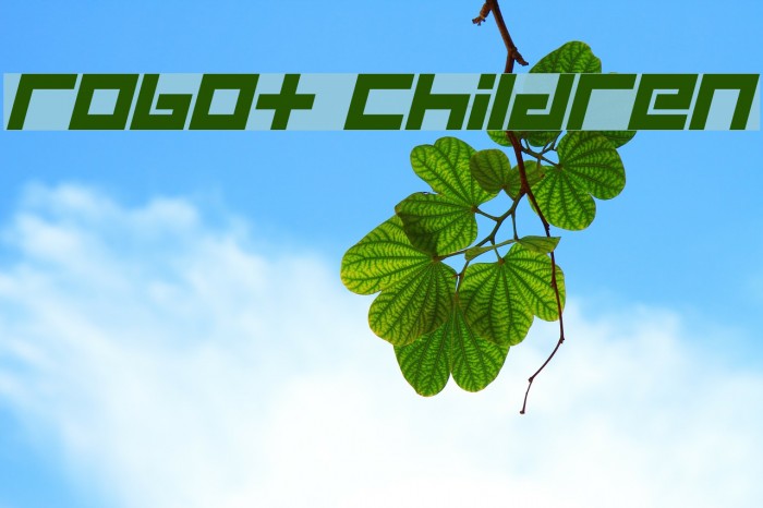 Robot Children Font examples