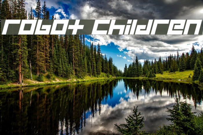 Robot Children Font examples