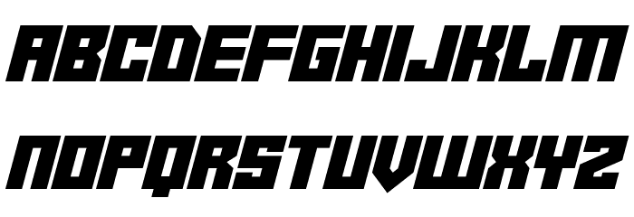 Robot Crush Italic Font LOWERCASE