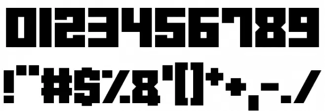 Robot Crush Font OTHER CHARS