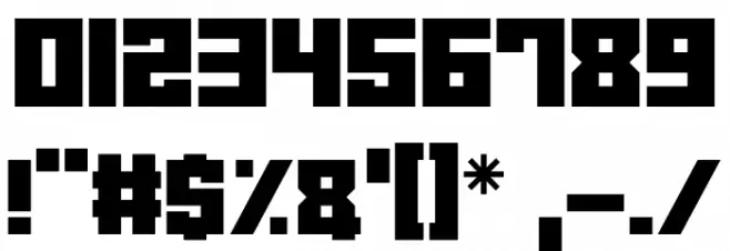 Robot Crush Font OTHER CHARS