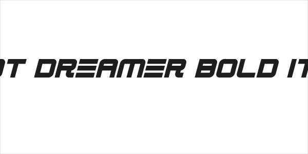 Robot Dreamer Bold Italic Logo