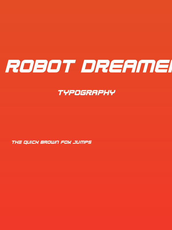 Robot Dreamer Bold Italic Poster