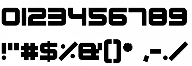 Robot Dreamer Bold Font OTHER CHARS
