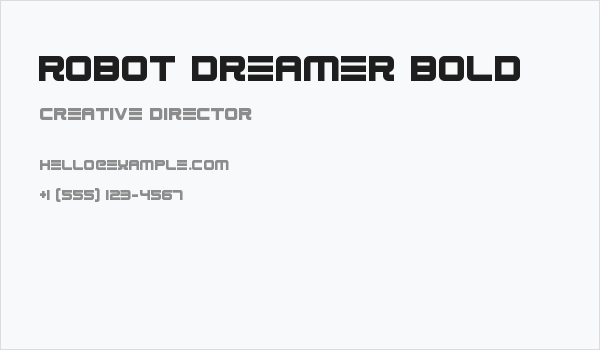 Robot Dreamer Bold Business Card