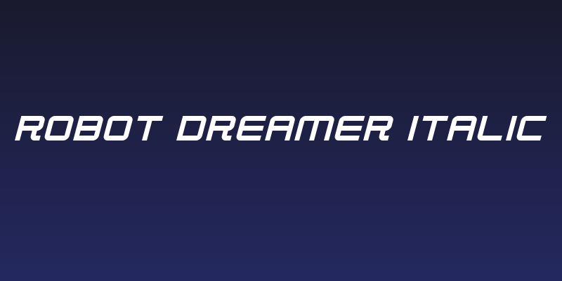 Robot Dreamer Italic Social Header