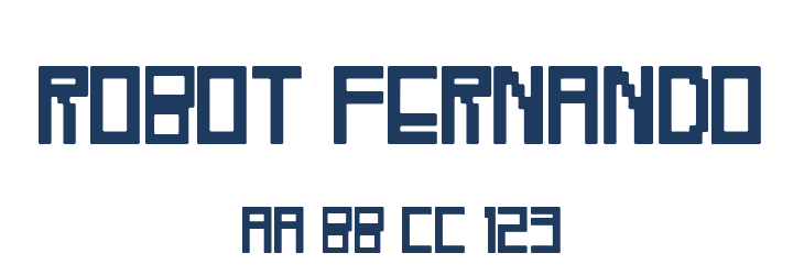 Robot Fernando Font Preview