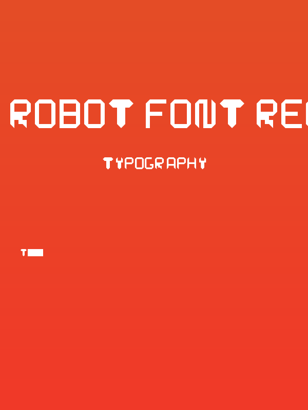 Robot Font Regular Poster
