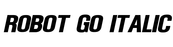Robot Go Italic  Frei Schriftart Herunterladen