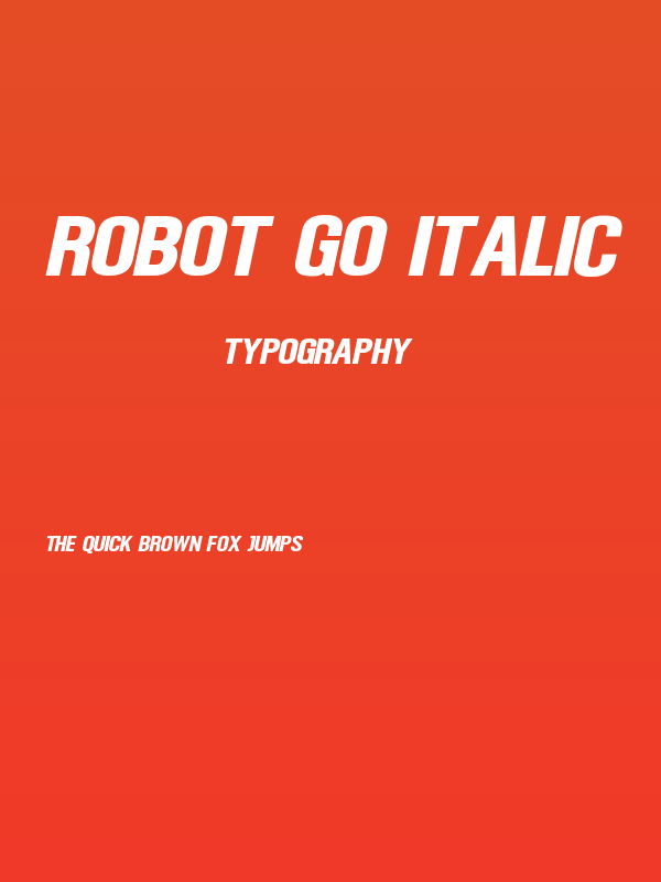 Robot Go Italic Poster