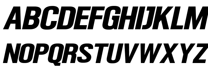 Robot Go Italic Font LOWERCASE