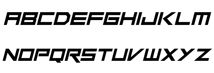 Robot Heroes Italic 字体 大写
