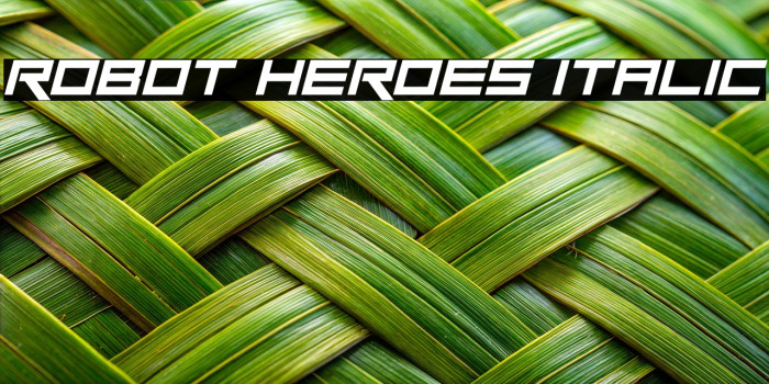 Robot Heroes Italic Example 1