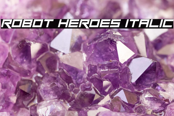 Robot Heroes Italic Example 3