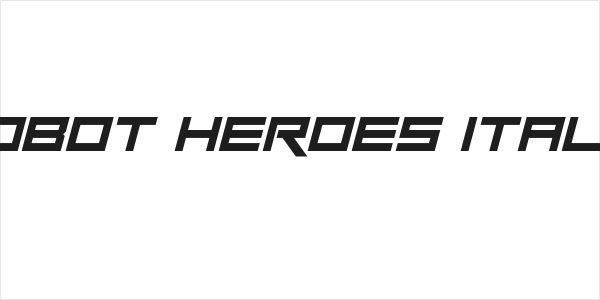 Robot Heroes Italic Logo