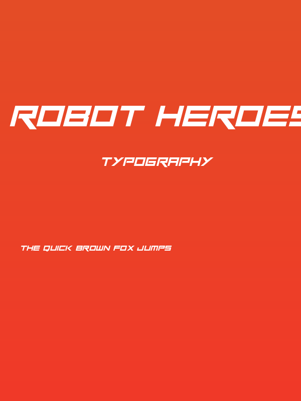 Robot Heroes Italic Poster
