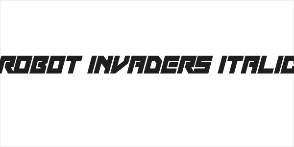 Robot Invaders Italic Logo