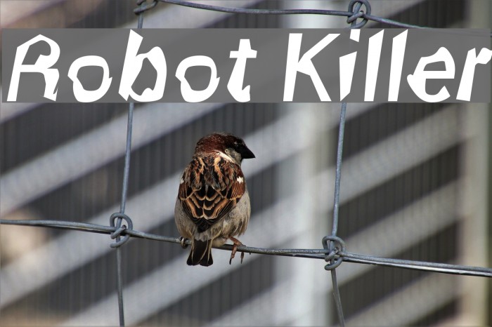 Robot Killer Font examples