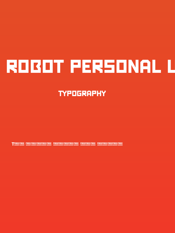 Robot Personal Use Poster