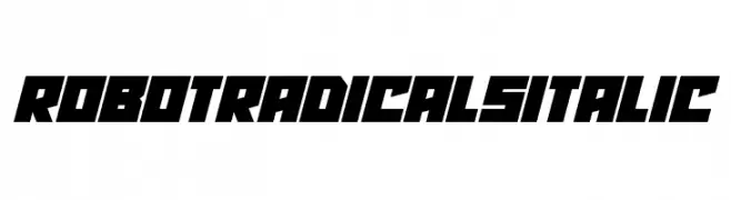 Robot Radicals Italic  Frei Schriftart Herunterladen