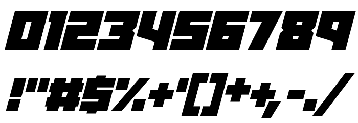 Robot Radicals Italic Font OTHER CHARS