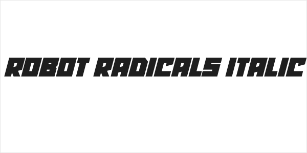 Robot Radicals Italic Logo