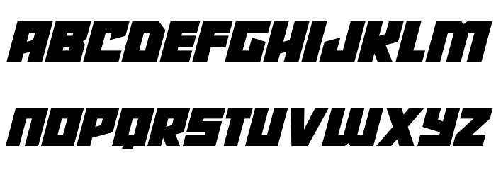 Robot Radicals Italic Font LOWERCASE