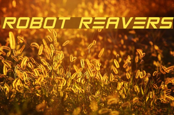 Robot Reavers Шрифта examples