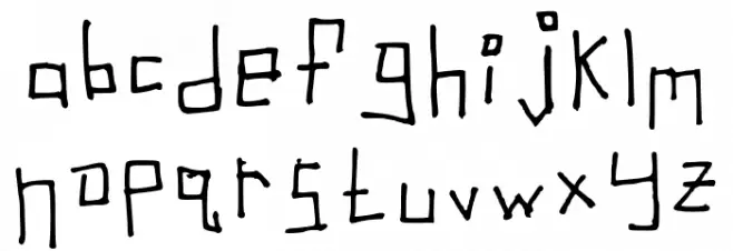 Robot Regular Шрифта строчной