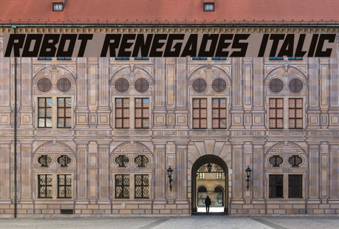 Robot Renegades Italic Example 1