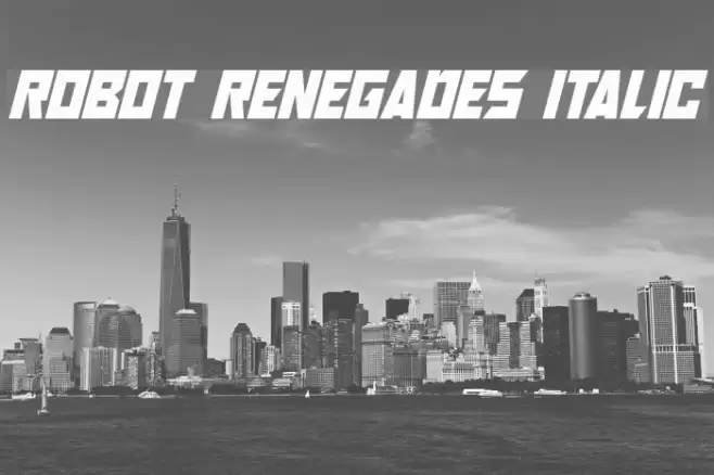 Robot Renegades Italic Font examples