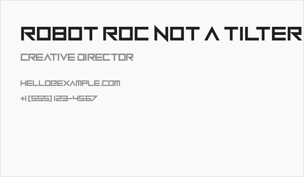 Robot Roc Not a Tilter Business Card