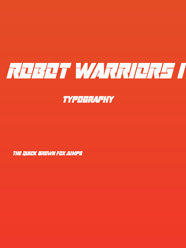 Robot Warriors Italic Poster