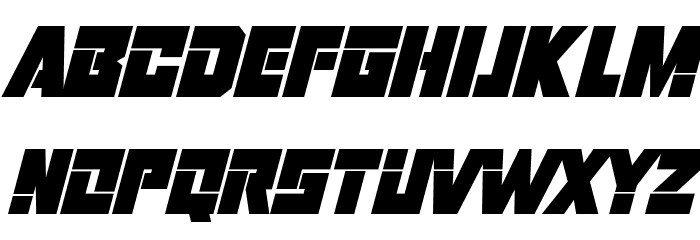 Robot Warriors Italic Font LOWERCASE
