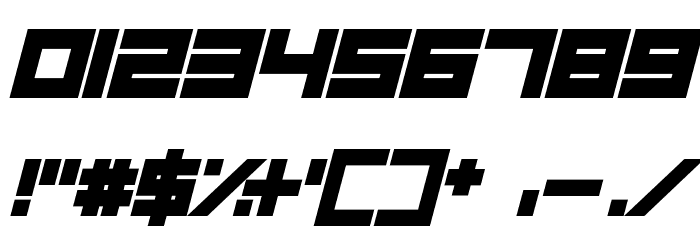 Robot World Italic Font OTHER CHARS
